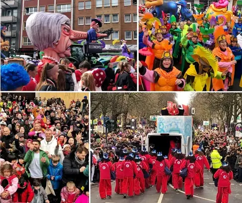 Karneval Parade in der Nacht