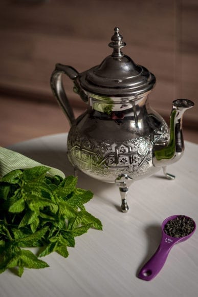 Moroccan teapot and Mint